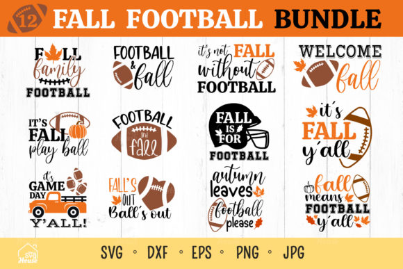 Download Fall Football Svg Bundle for Shirts - Football Collection