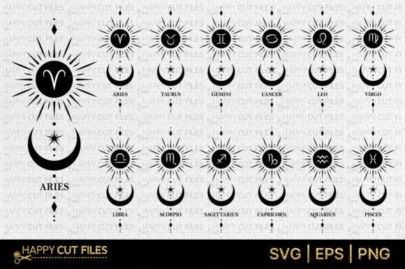 Download Zodiac Sign Celestial Magic Mystical Svg - Zodiac sign Collection