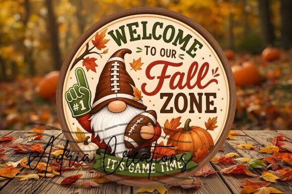 Download Football Gnome Fall Door Sign, Wreath - Football Collection