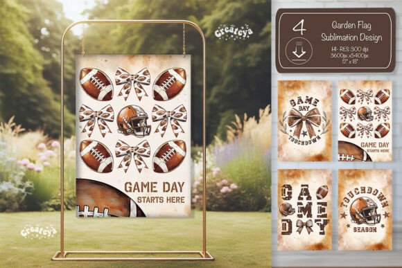 Download American Football Garden Flag Yard Sign - Football Collection