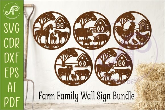 Download Farm Animal Wall Sign Bundle SVG, Laser - Animal wall sign Collection