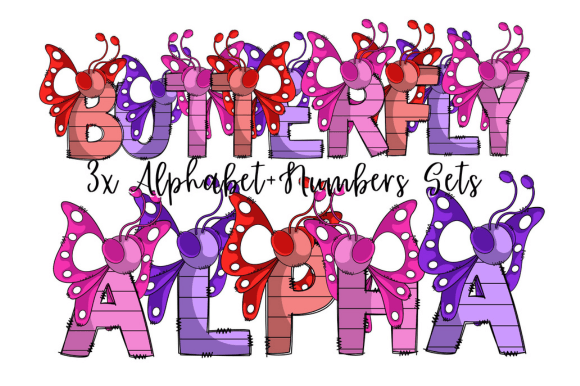 Download Butterfly Doodle Letters , Dino Alphabet - Letters Collection