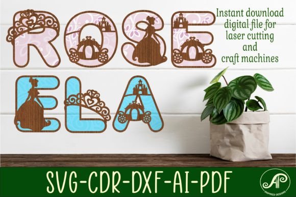 Download Princess Alphabet Set 78 Letters SVG - Letters Collection