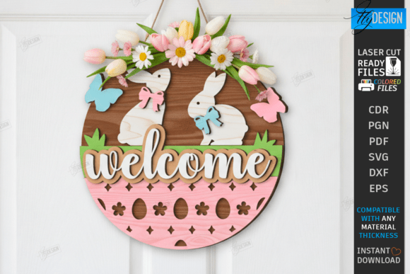 Download Easter Round Sign Laser Cut | Wall Decor - Premium Resources