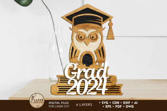 Download Graduation Owl Laser Cut Template - Laser cut template Collection