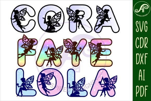 Download Fairy Alphabet Set 47 Letters SVG - Letters Collection